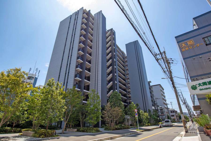 シーンズ神崎川の外観（北東側から）