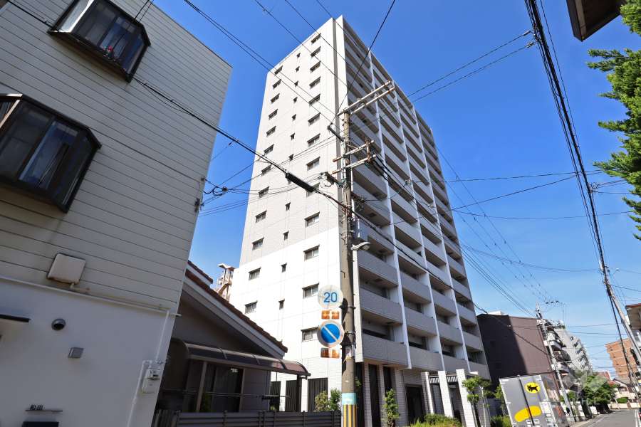 エスリード上新庄駅前セミリアの外観（南西側から）　