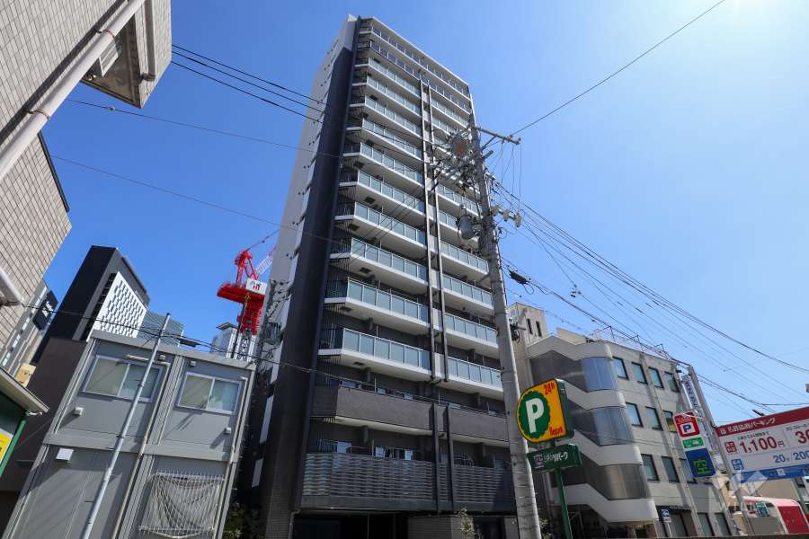 プレサンスロジェ名古屋駅-GATE-FRONTの外観（北西側から）