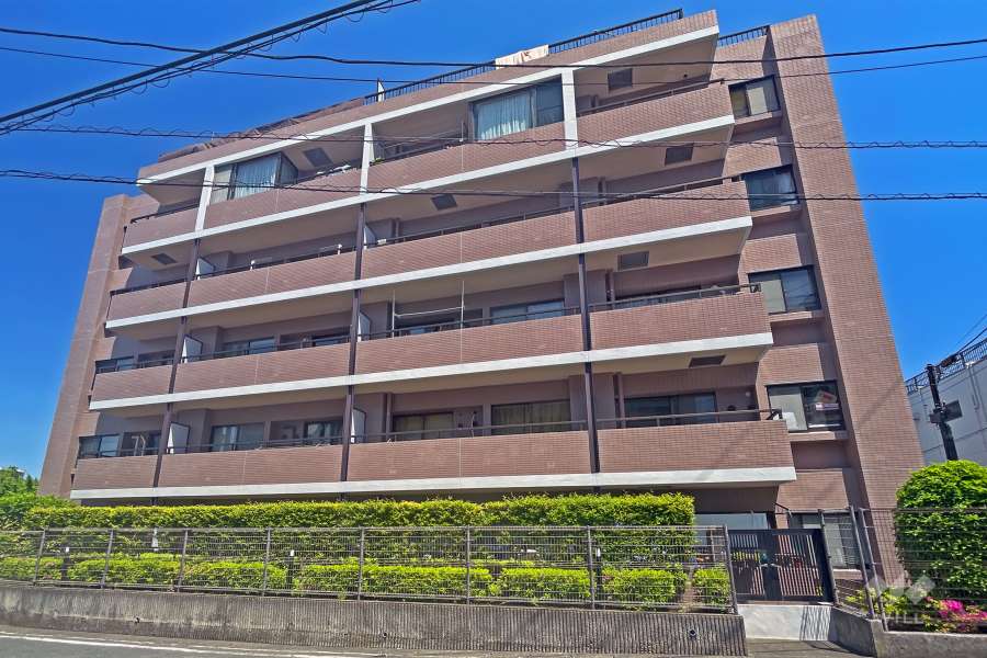 コスモ宮崎台グランデュールの外観（南東側から）