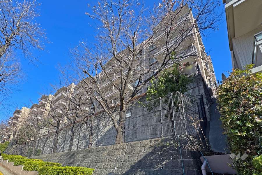 コスモ宮前平ヒルズの外観（南側から）