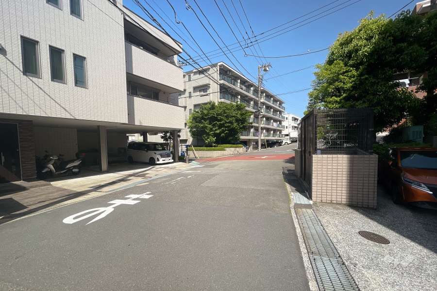 敷地北側の前面道路