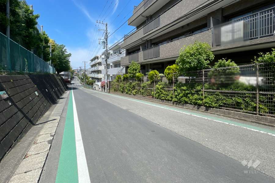 敷地南西側の前面道路