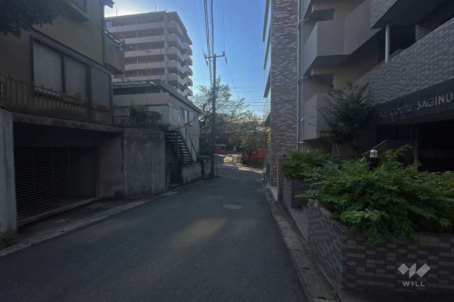 敷地東側の前面道路