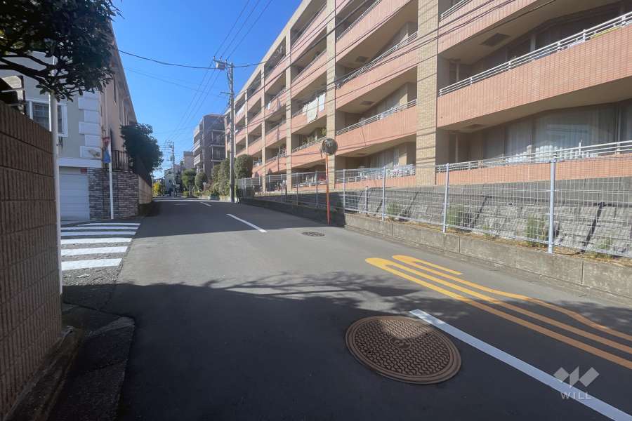 敷地南側の前面道路（東側から）