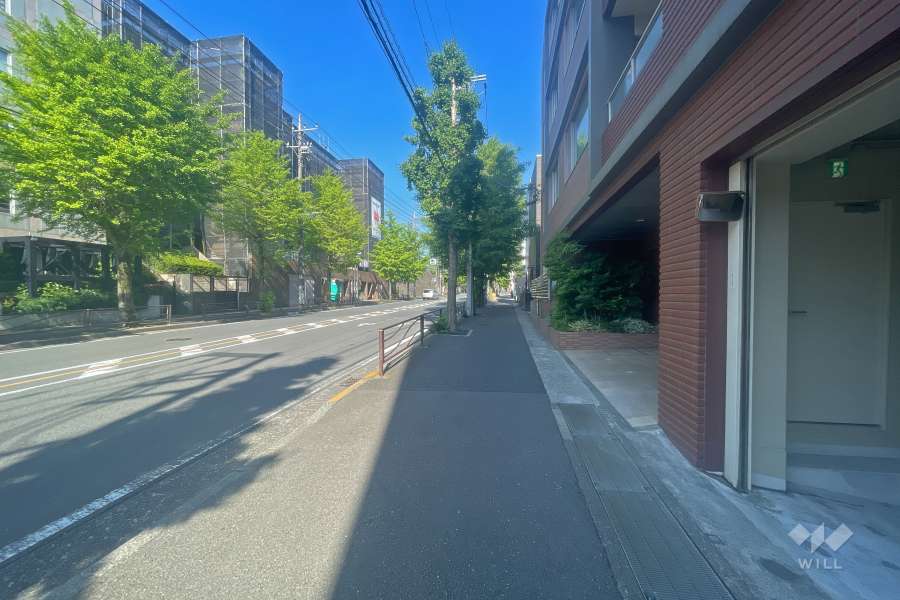 敷地南側の前面道路（東側から）