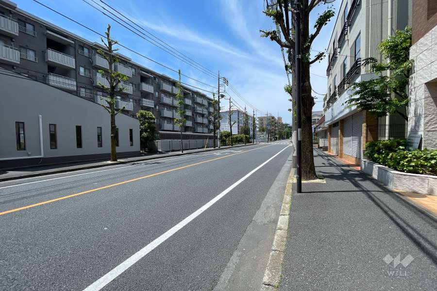 敷地南西側の前面道路　