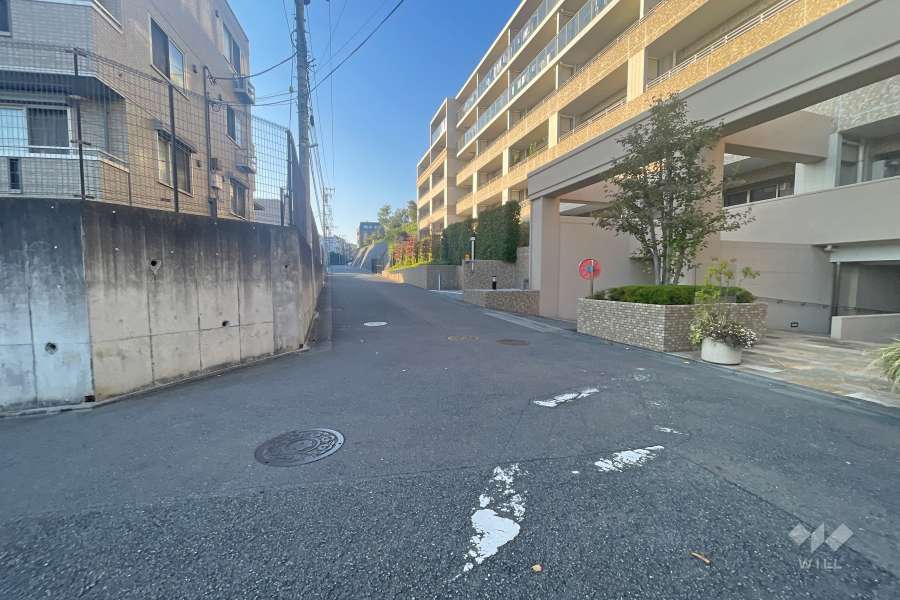 敷地南西側の前面道路