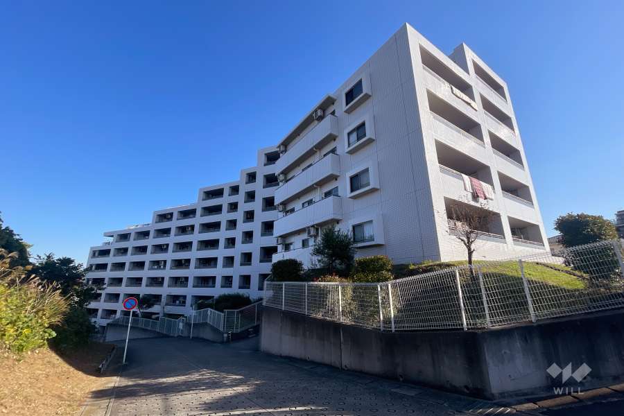 エクストール宮前の丘の外観（南西側から）