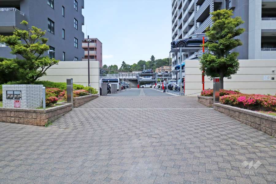 駐車場の出入り口（ロボットゲート付き）