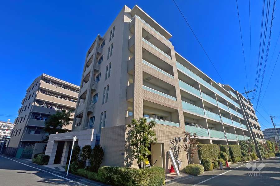 プラウド宮前平サウスフロントの外観（南西側から）