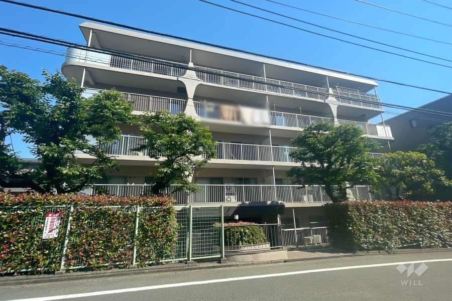 宮前平スカイハイツの外観（南西側から）　