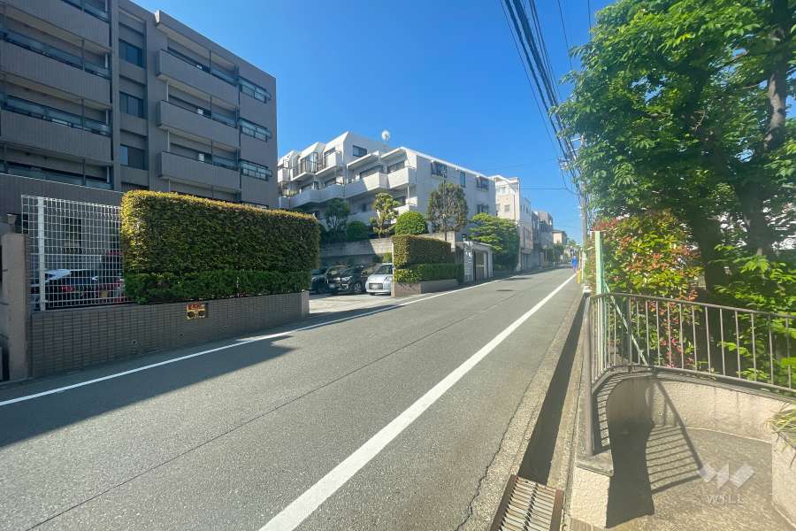 敷地南側の前面道路　