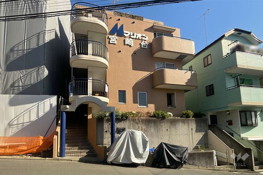 マリオン宮崎台の外観（南西側から）