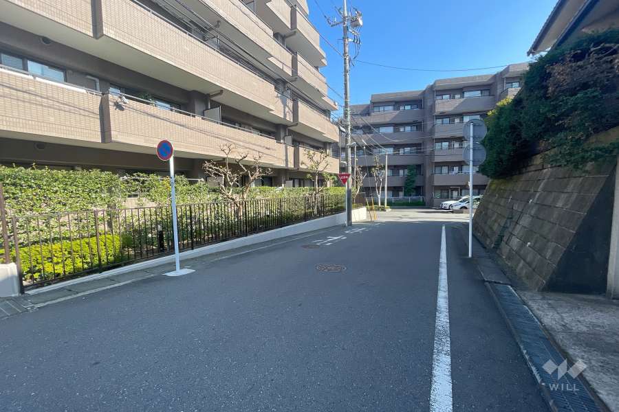 敷地南側の前面道路　