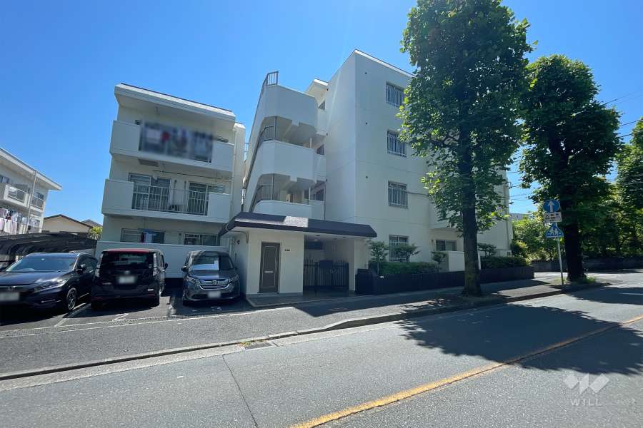 鷺沼すみれが丘スカイマンションの外観（北西側から）