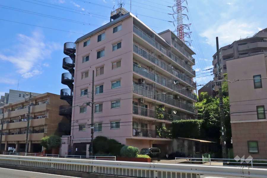 鷺沼さくら公園スカイマンションの外観(西側から)