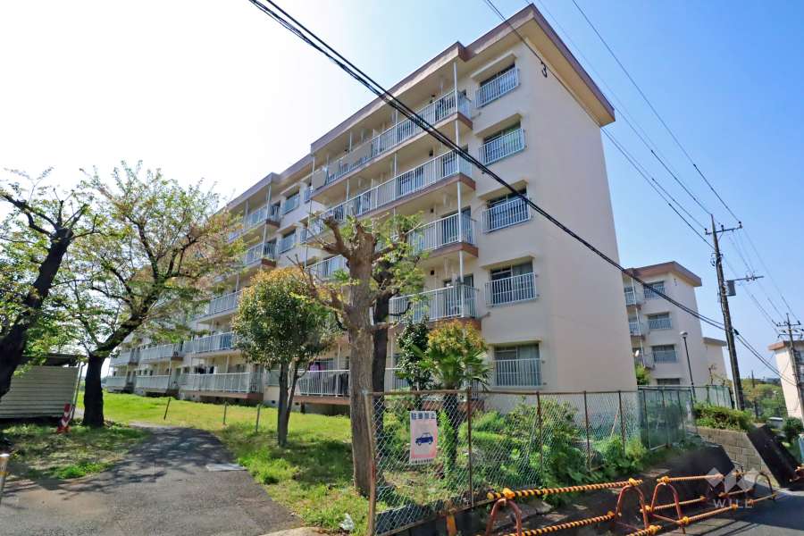 白幡台住宅３号棟の外観(南東側から)