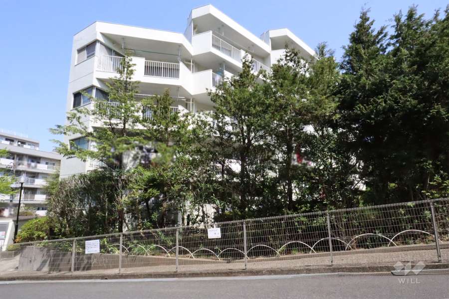 鷺沼第2スカイドエリングの外観(南西側から)　