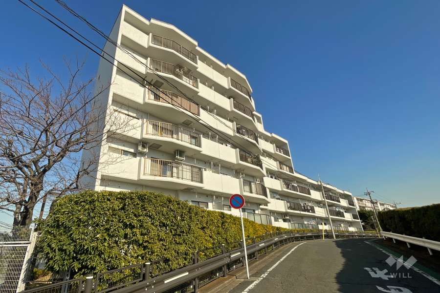 コスモ宮前平の外観（南西側から）