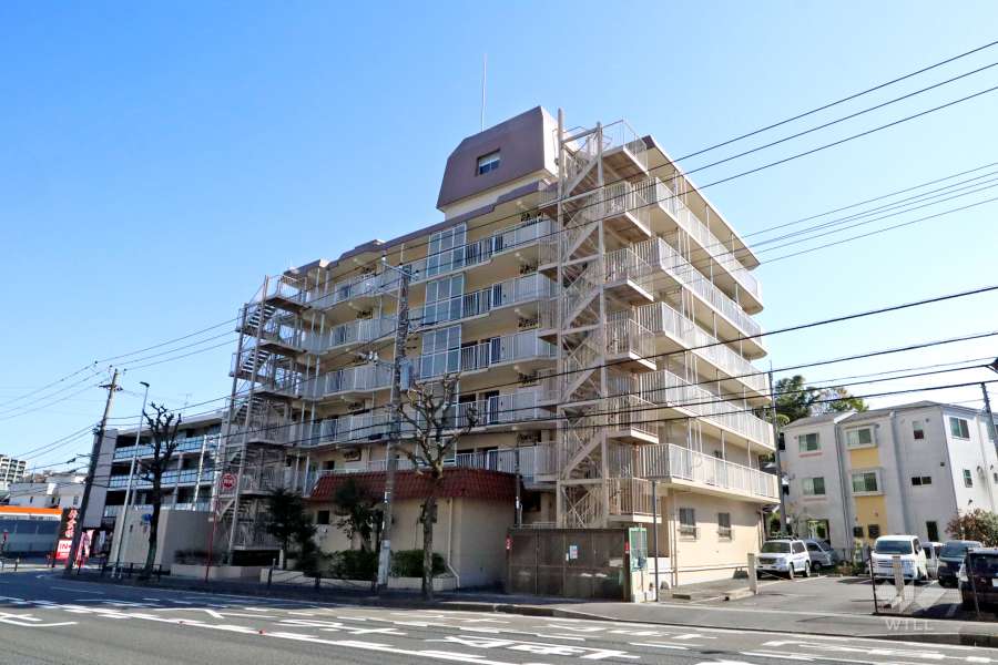 宮前平エコーハイツの外観(北西側から)