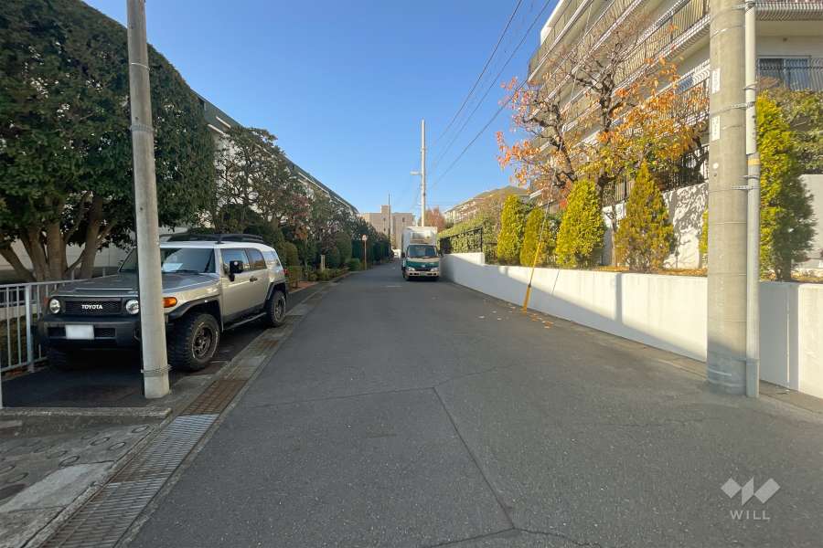 敷地南側の前面道路（東側から）