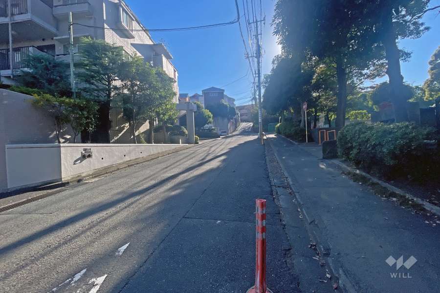 敷地北西側前面道路（北東側から）