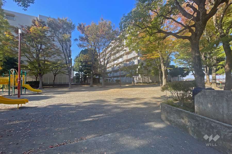 向かいには緑豊かな『南菅生けやき公園』があります。