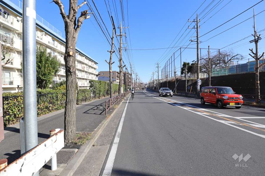 敷地南側の前面道路