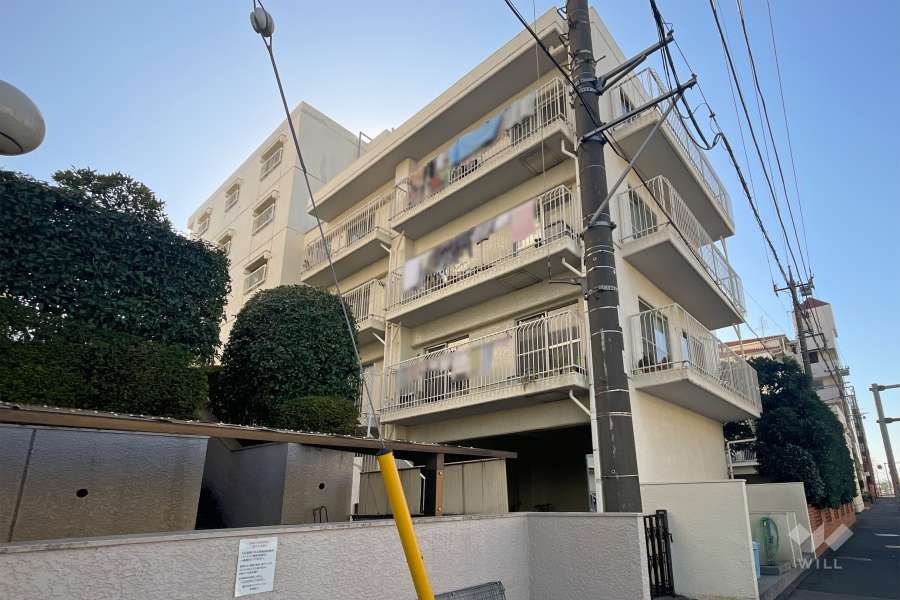 鷺沼東スカイマンションの外観（南西側から）