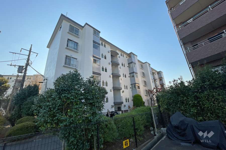 宮前平グリーンハイツ２４号棟の外観（北東側から）