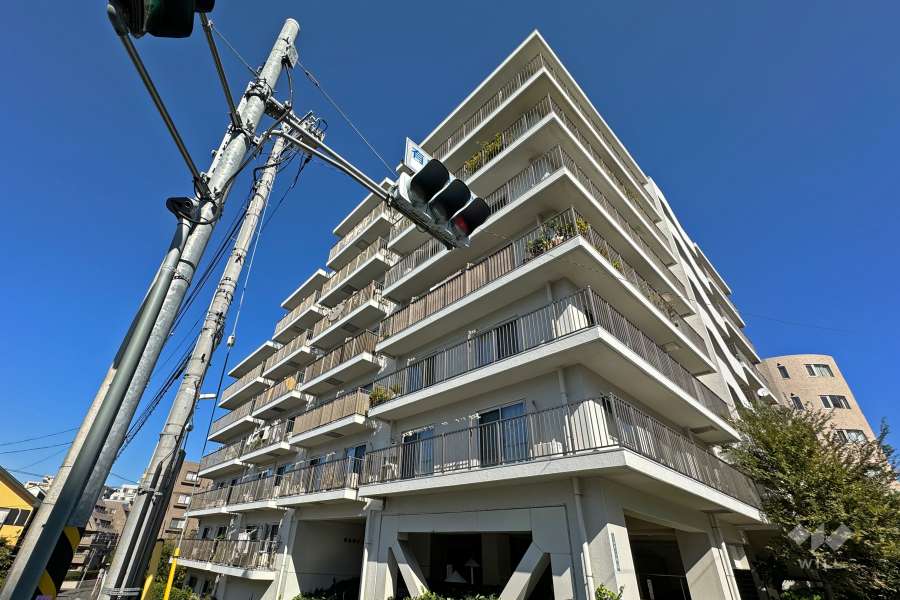 鷺沼南ハイデンスの外観（南西側から）