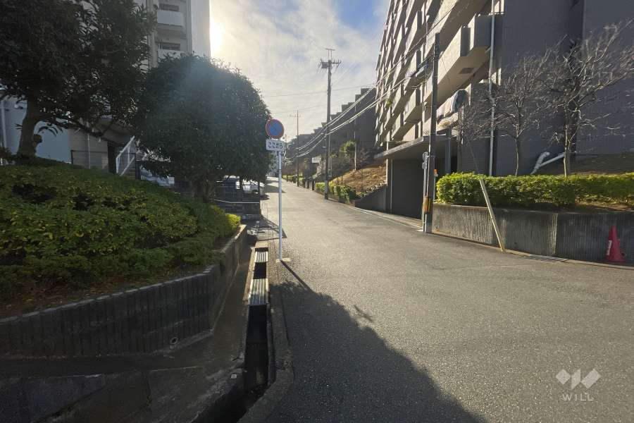 敷地北東側の前面道路