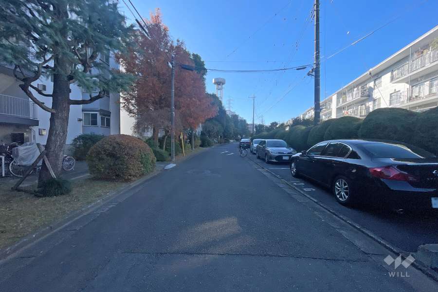 敷地北側の前面道路（東側から）