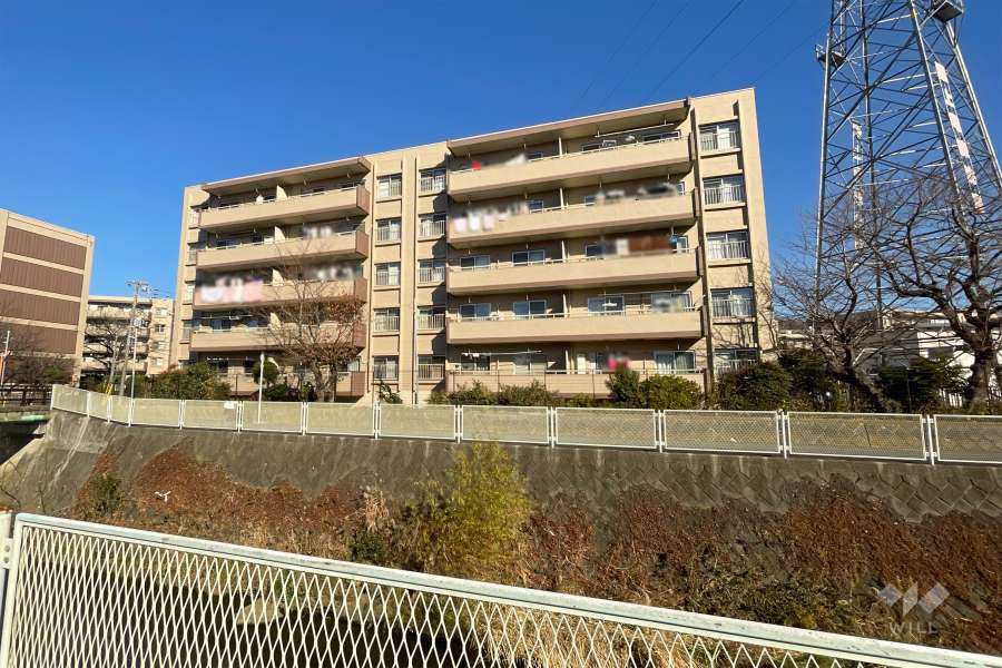 長尾住宅６号棟の外観（南側から）