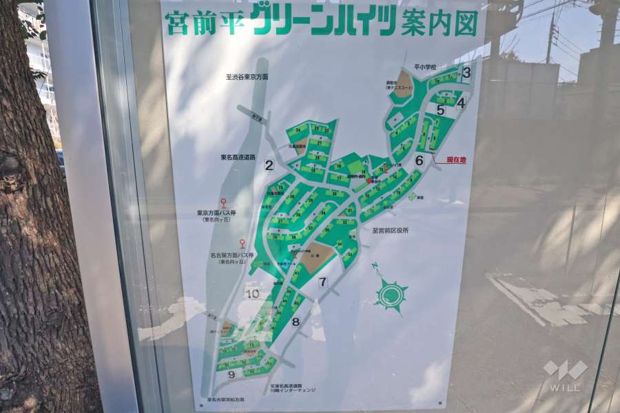マンションの全体案内図