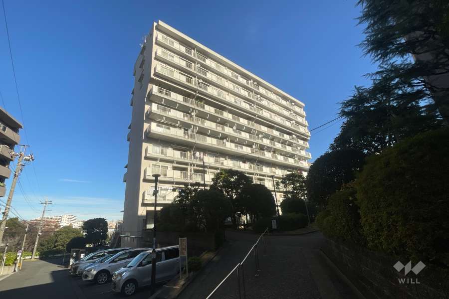 東急鷺沼スカイドエリングＡ号棟の外観（南東側から）