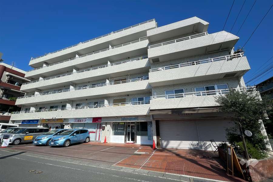 鷺沼プールサイドスカイマンションの外観（東側から）