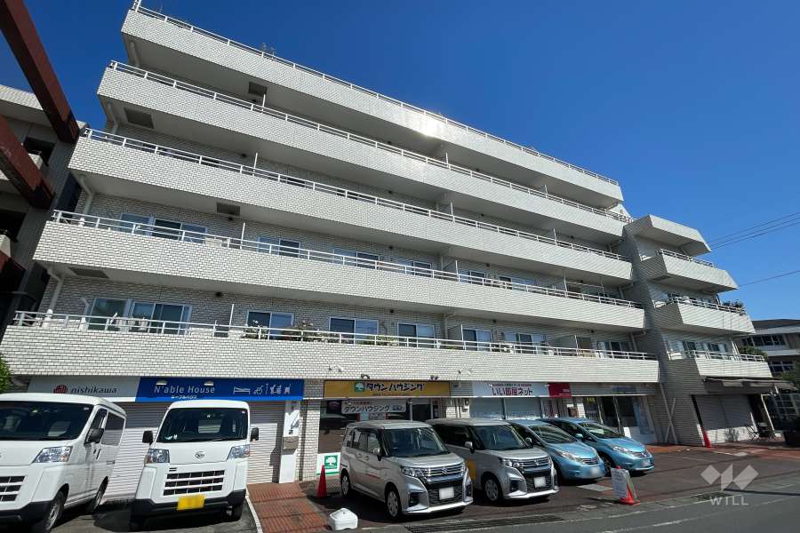 鷺沼プールサイドスカイマンションの外観（南側から）