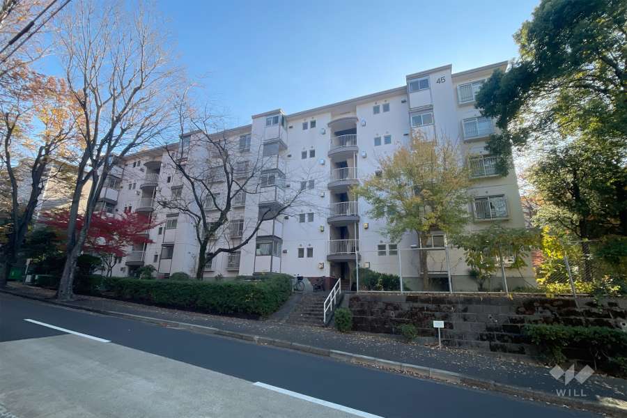 宮前平グリーンハイツ45号棟の外観（西側から）