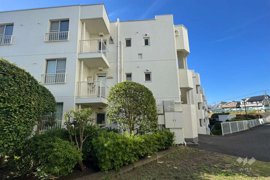 東急ドエル宮前平ビレジＡ棟の外観（北東側から）