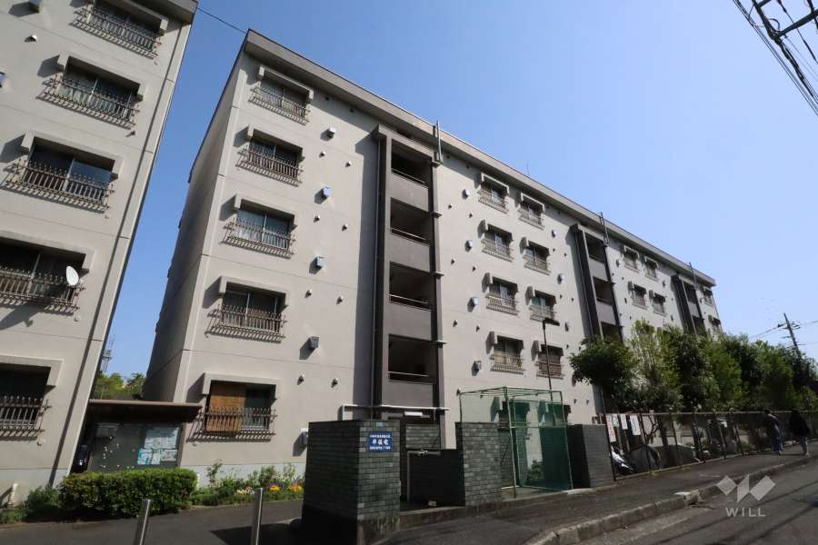 平住宅2号棟の外観（北側から）