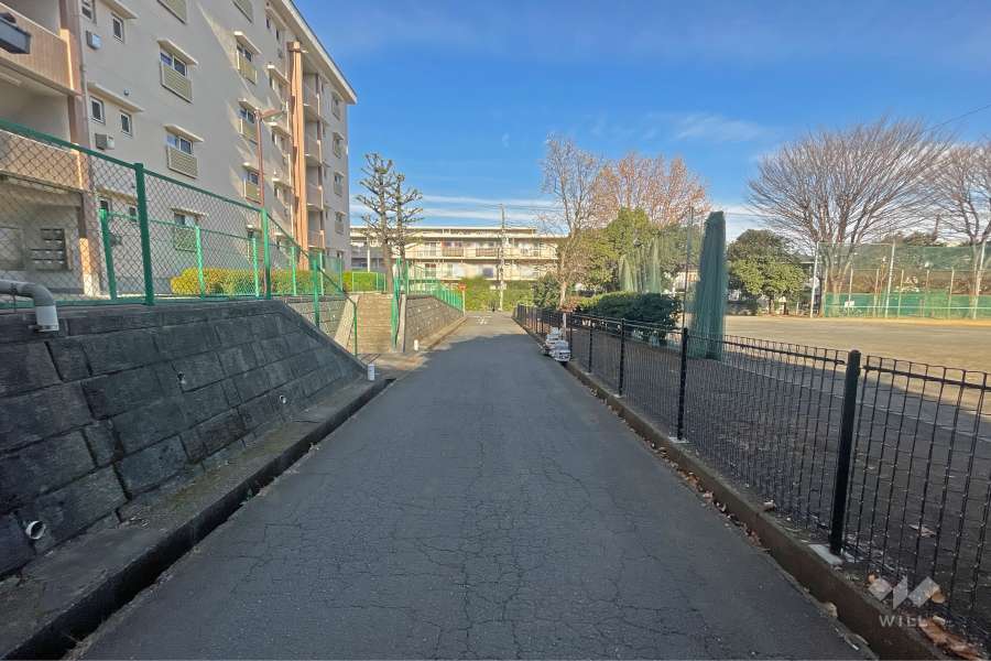 敷地東側の前面道路