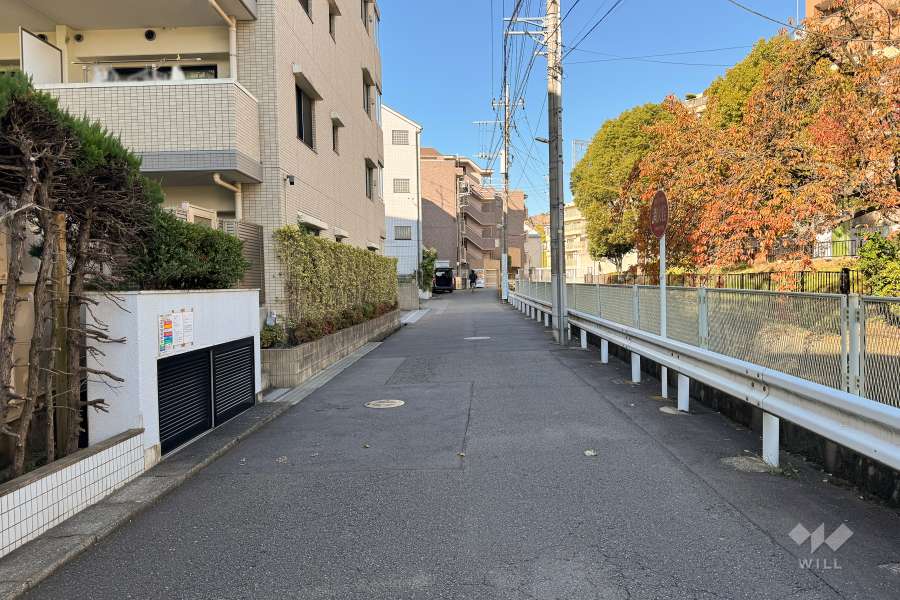 敷地北側の前面道路（東側から）