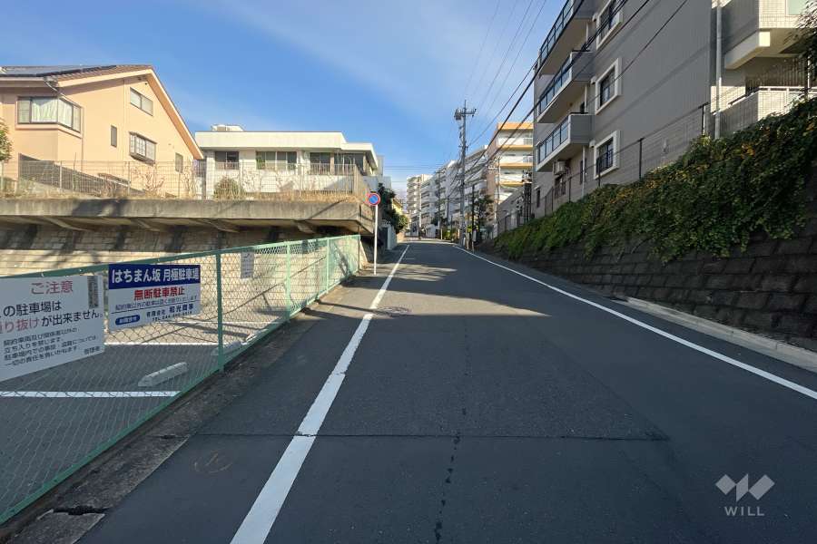 敷地北西側の前面道路　