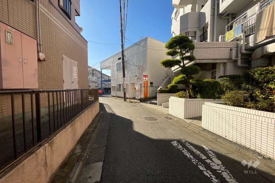 敷地の南側前面道路（東側から）