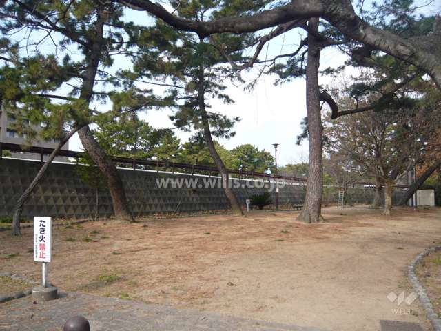 敷地の西側には公園があります。