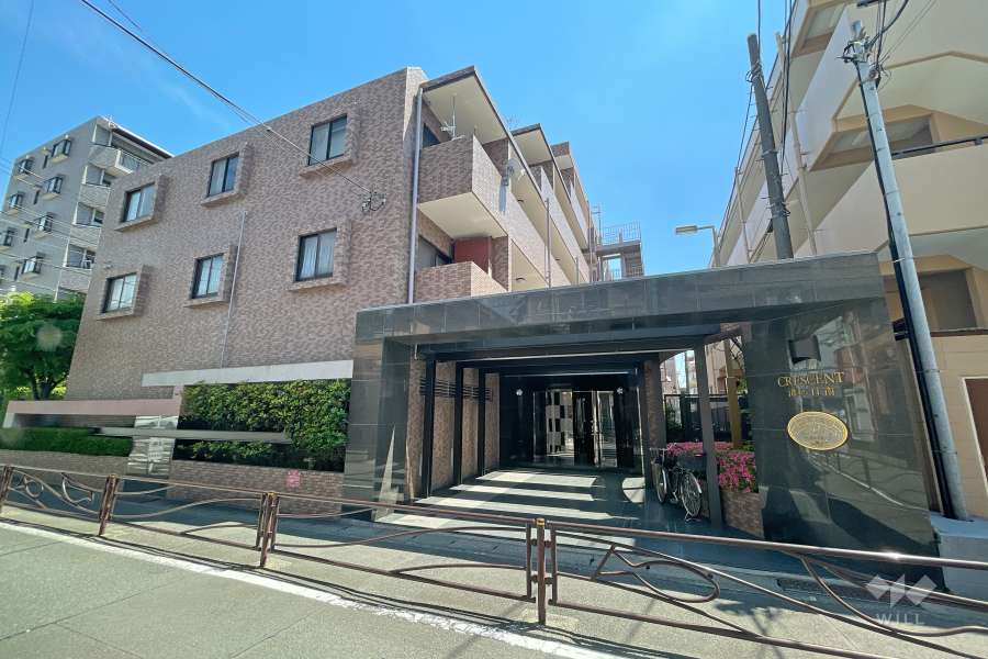 クレッセント溝の口南の外観（北西側から）