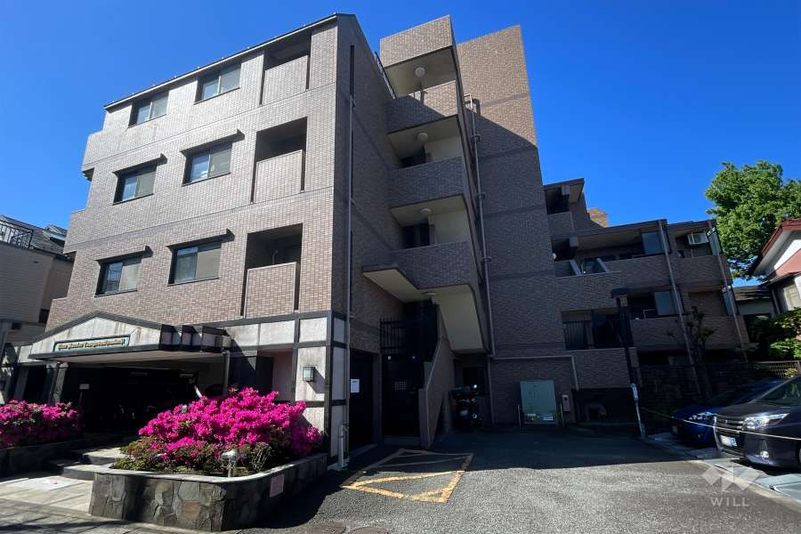 ライオンズマンション多摩川溝の口の外観（北側から）