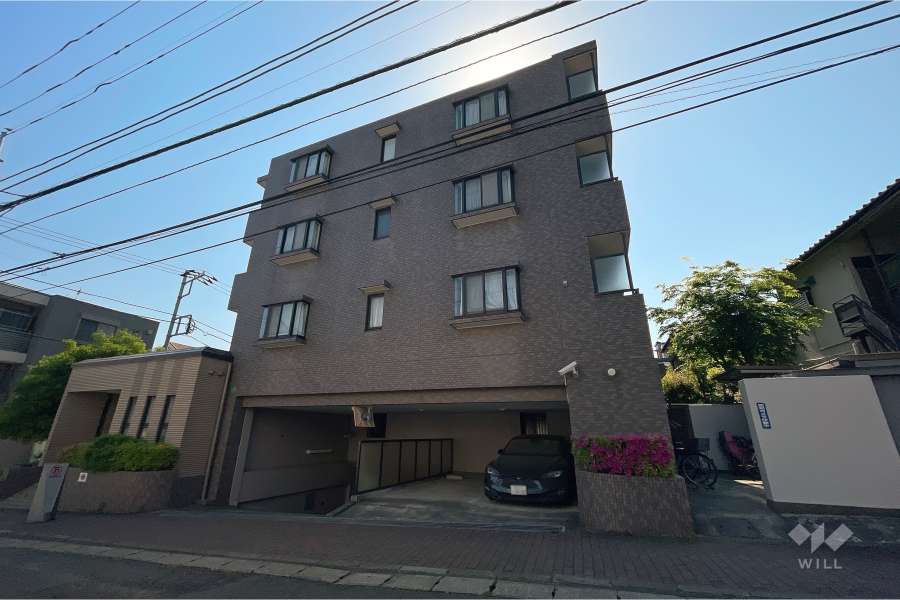 二子多摩川パークホームズの外観（南西側から）